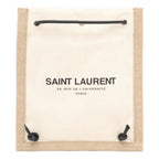 Saint Laurent Paris University Flat Shoulder Bag 2-Way Backpack Canvas Beige