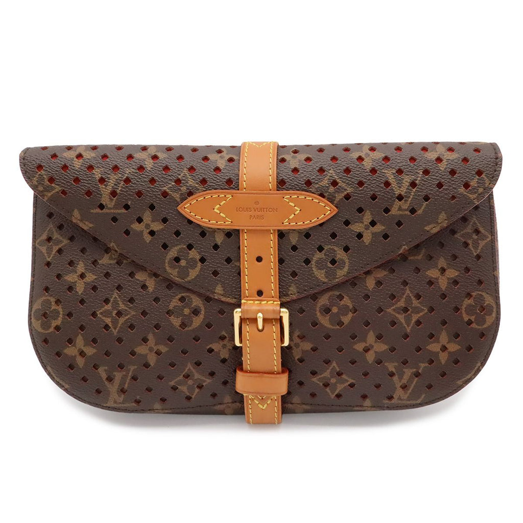 Louis Vuitton Monogram Perforated Flor Clutch Saumur