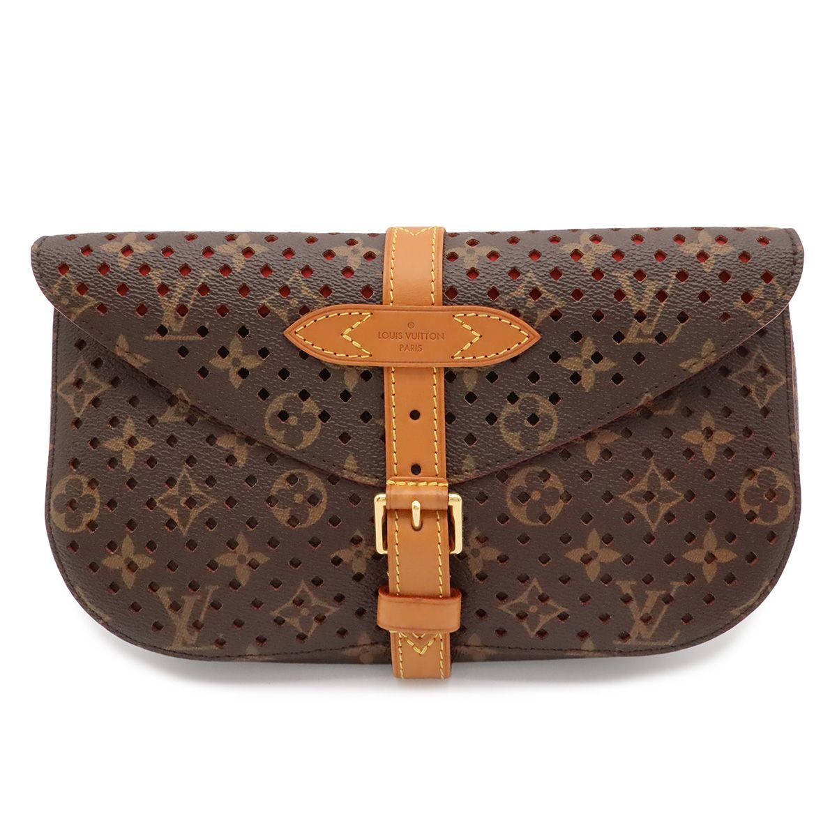 Louis Vuitton Monogram Perforated Flor Clutch Saumur