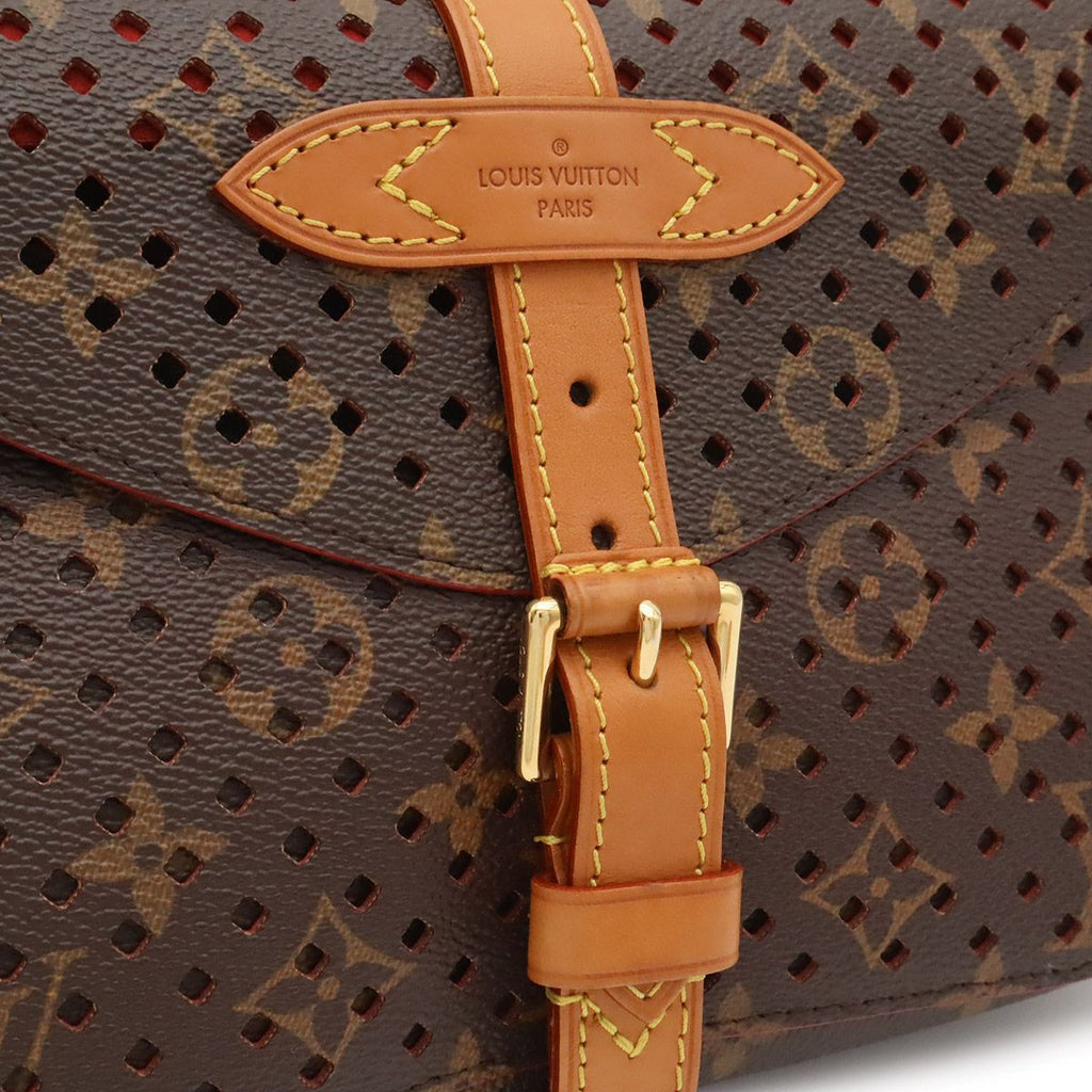 Louis Vuitton Monogram Perforated Flor Clutch Saumur — view 8