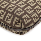 Fendi Zucchino Pattern Shoulder Bag Pochette Crossbody Canvas Leather Brown — view 3
