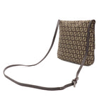 Fendi Zucchino Pattern Shoulder Bag Pochette Crossbody Canvas Leather Brown — view 2