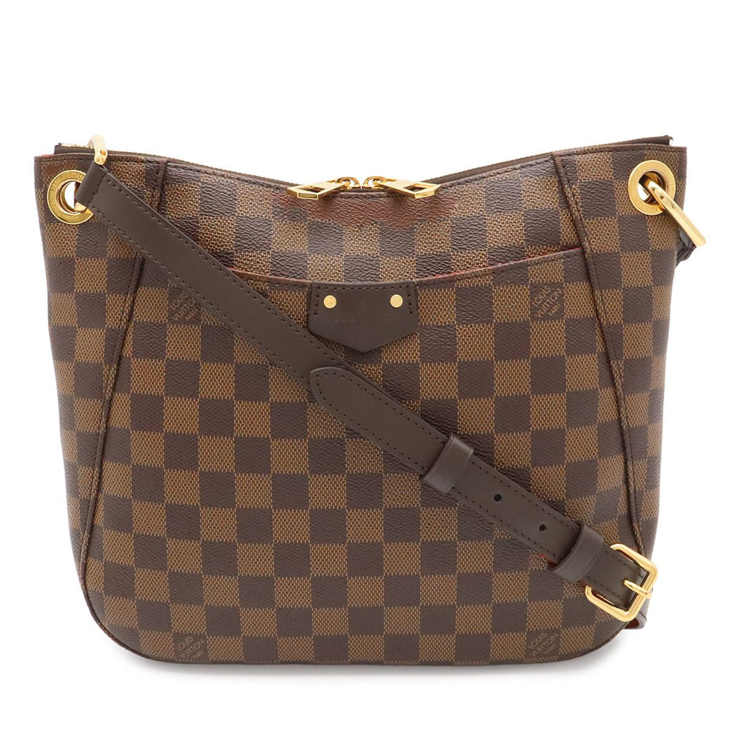 Louis Vuitton Damier South Bank Shoulder Bag Crossbody Fringe Tassel Charm