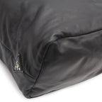 Prada Reversible Tote 2-Way Shoulder Bag Nylon Leather Nero Black Silver — view 3