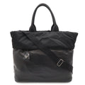 Prada Reversible Tote 2-Way Shoulder Bag Nylon Leather Nero Black Silver