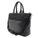 Prada Reversible Tote 2-Way Shoulder Bag Nylon Leather Nero Black Silver — view 2