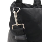 Prada Reversible Tote 2-Way Shoulder Bag Nylon Leather Nero Black Silver — view 5