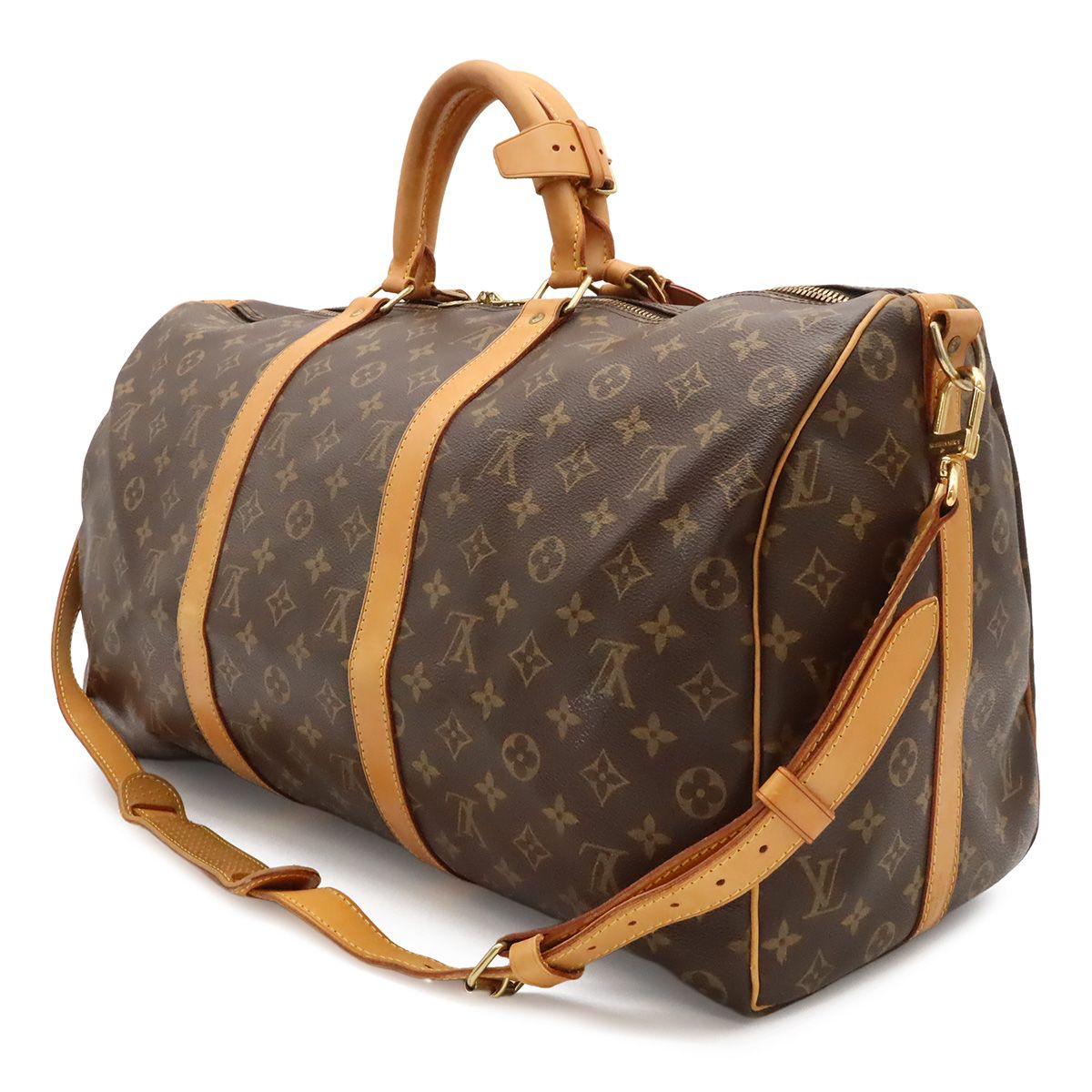 Louis Vuitton Monogram Keepall Bandouliere 50 Boston Bag Purse 2-Way — view 2