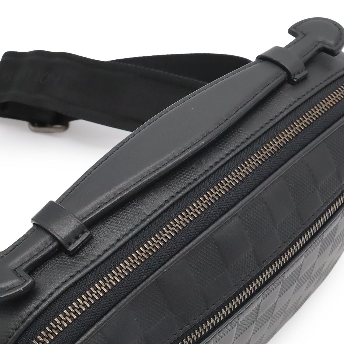 Louis Vuitton Damier Infini Ambler Belt Bag 2-Way Leather Onyx Black — view 7