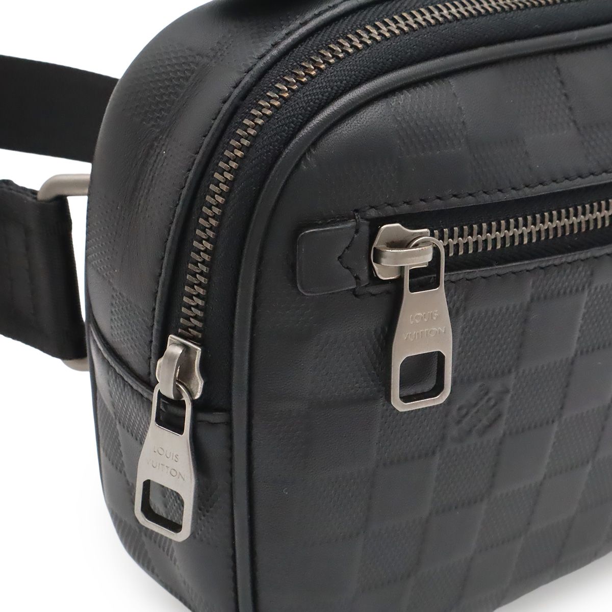Louis Vuitton Damier Infini Ambler Belt Bag 2-Way Leather Onyx Black — view 6