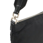 Prada Triangle Logo Tessuto Light Shoulder Bag Nylon Nero Black Silver — view 4