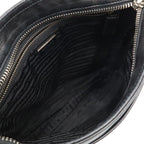 Prada Triangle Logo Shoulder Bag Cross Nappa Leather Nero Black Silver Overseas — view 6