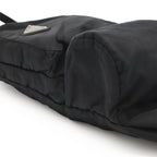 Prada Triangle Logo Waist Bag Pouch Hip Nylon Nero Black Silver — view 3