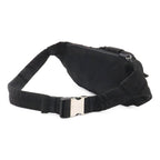 Prada Triangle Logo Waist Bag Pouch Hip Nylon Nero Black Silver — view 2