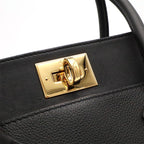 Louis Vuitton Monogram Tuffetage on My Side MM 2-Way Shoulder Bag Leather Noir — view 6
