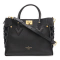 Louis Vuitton Monogram Tuffetage on My Side MM 2-Way Shoulder Bag Leather Noir