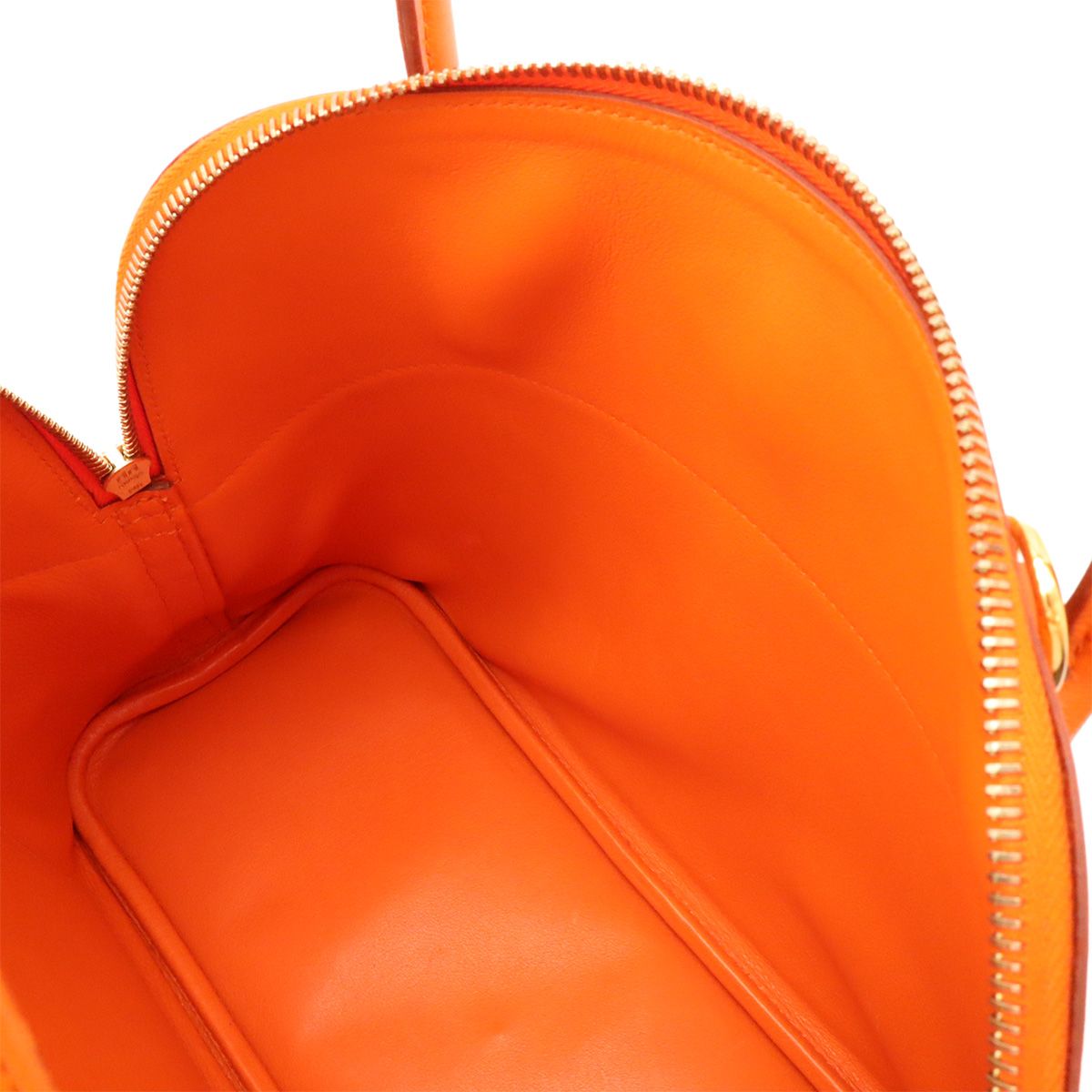 Hermes Bolide 31 2-Way Shoulder Bag Vogalibar Leather Orange Gold — view 8