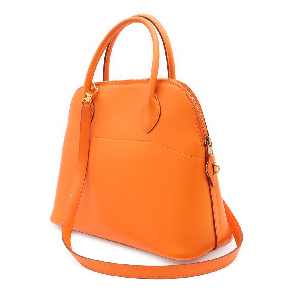 Hermes Bolide 31 2-Way Shoulder Bag Vogalibar Leather Orange Gold — view 2