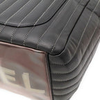 Chanel New Mademoiselle Tote Shoulder Bag Chain Leather Black Silver — view 3