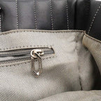 Chanel New Mademoiselle Tote Shoulder Bag Chain Leather Black Silver — view 8