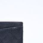 Chanel Classic Card Case CC Logo Caviar Leather Black Gold — view 4