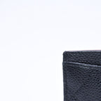 Chanel Classic Card Case CC Logo Caviar Leather Black Gold — view 6