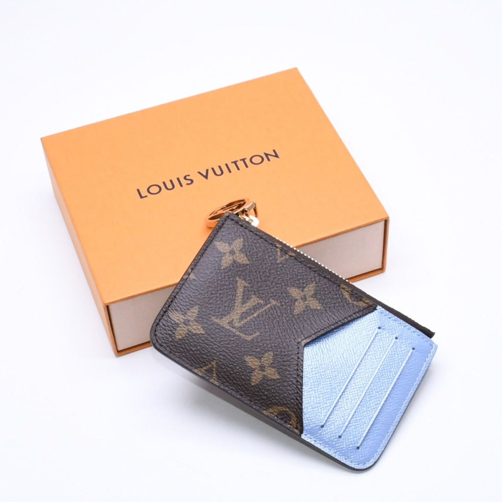 Louis Vuitton Card Case Romy Coin Purse Monogram Blue Frost
