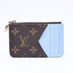 Louis Vuitton Card Case Romy Coin Purse Monogram Blue Frost — view 2