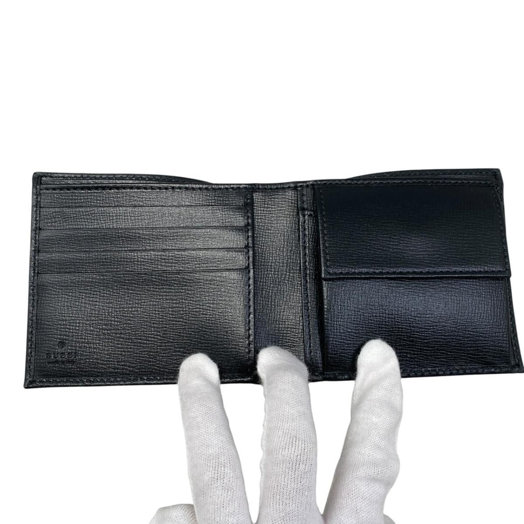 Gucci Bifold Wallet Interlocking G GG Supreme Black — view 5