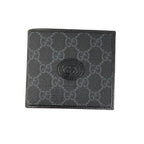 Gucci Bifold Wallet Interlocking G GG Supreme Black