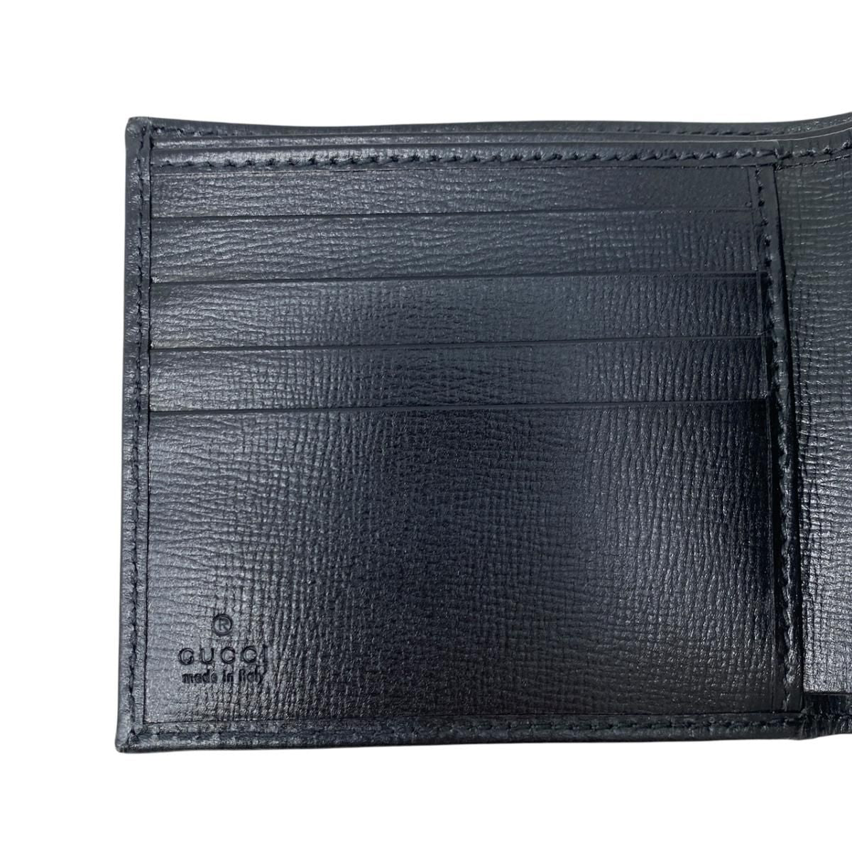 Gucci Bifold Wallet Interlocking G GG Supreme Black — view 6