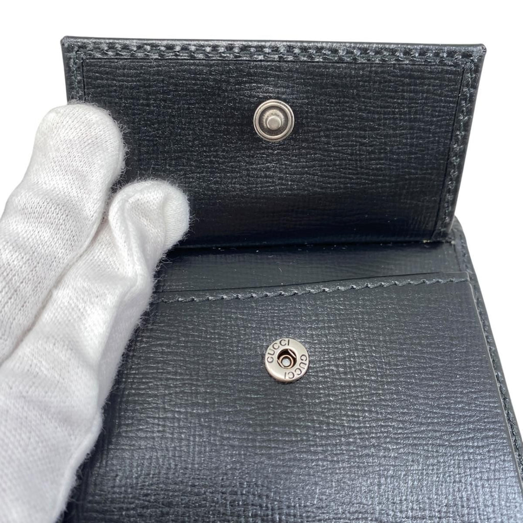 Gucci Bifold Wallet Interlocking G GG Supreme Black — view 7