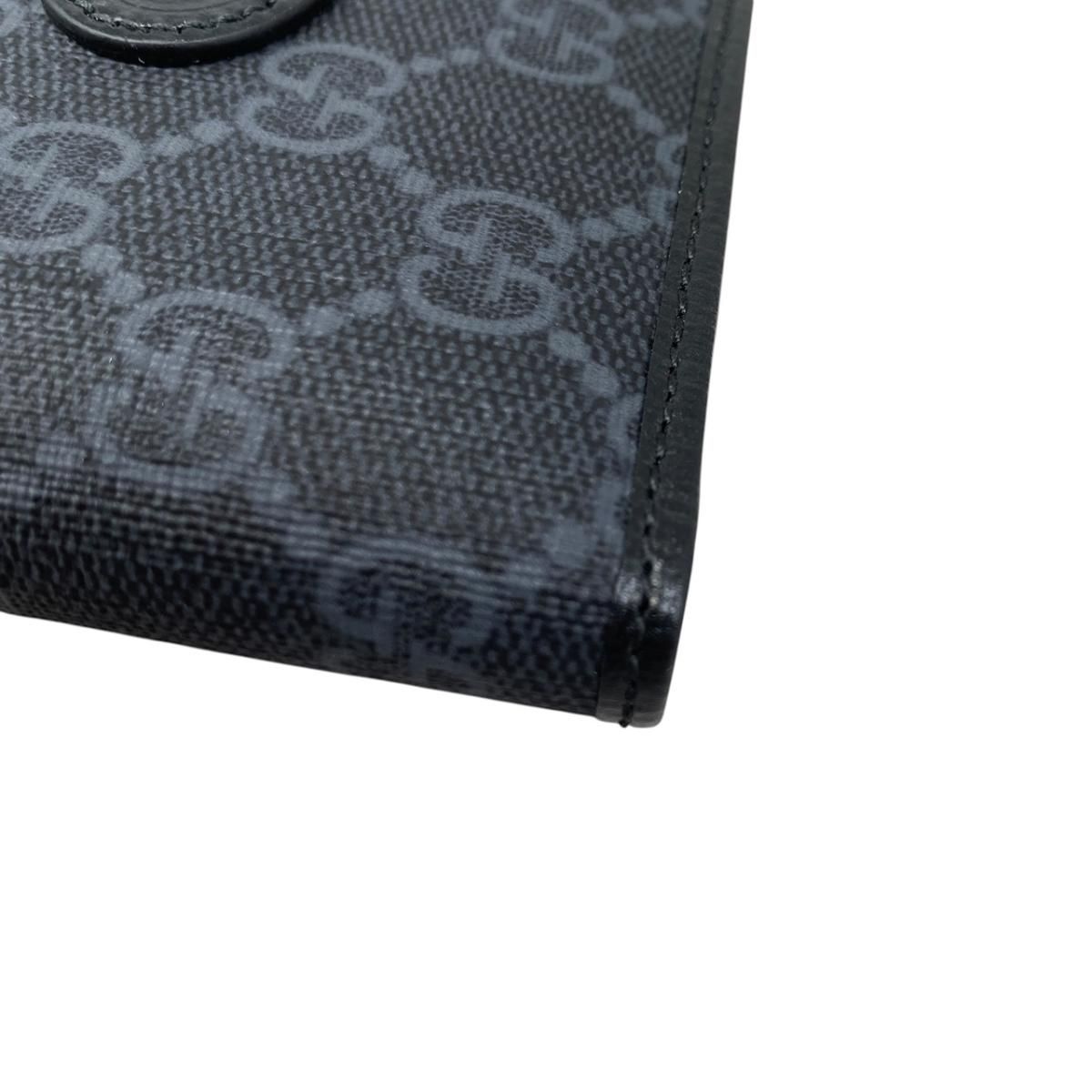 Gucci Bifold Wallet Interlocking G GG Supreme Black — view 4