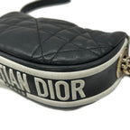 Dior Shoulder Bag Vibe Hobo Micro Cannage Stitch Black White 2-Way Lambskin — view 6