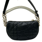 Dior Shoulder Bag Vibe Hobo Micro Cannage Stitch Black White 2-Way Lambskin — view 3