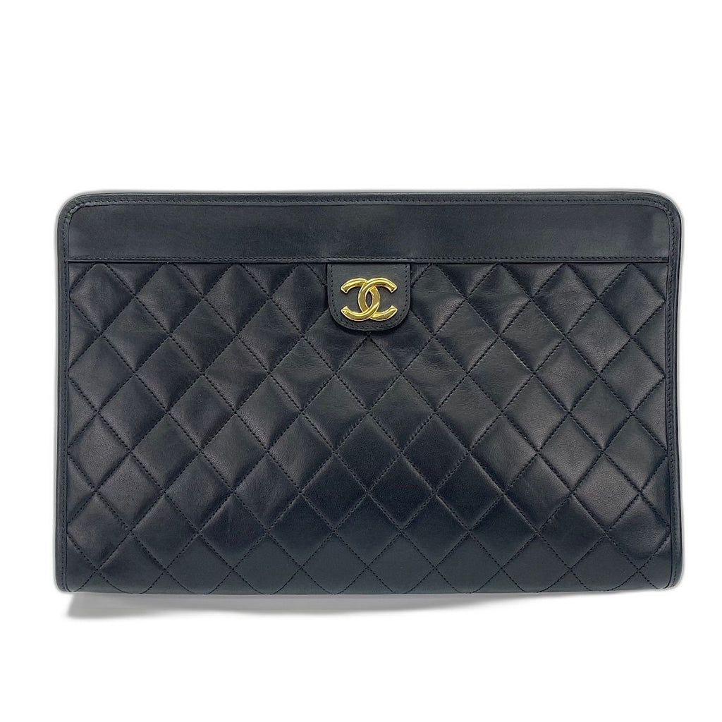 Chanel Clutch Quilted Black