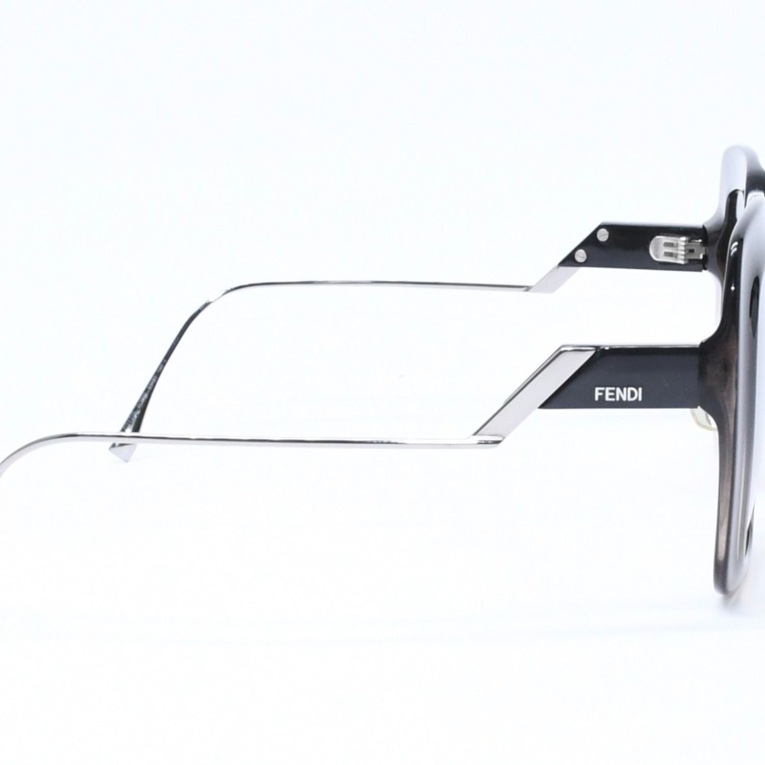 Fendi Sunglasses Eyewear FF Square Black Metal Acetate — view 5