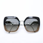 Fendi Sunglasses Eyewear FF Square Black Metal Acetate — view 2