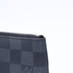 Louis Vuitton Pochette Cles Coin Purse Damier Graphite Canvas Black Gray Silver — view 4