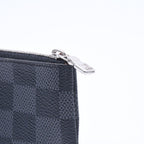 Louis Vuitton Pochette Cles Coin Purse Damier Graphite Canvas Black Gray Silver — view 8