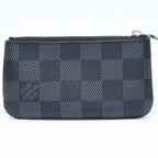 Louis Vuitton Pochette Cles Coin Purse Damier Graphite Canvas Black Gray Silver — view 3