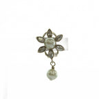 Dior Bloom in Blue Earrings for Flower Motif Gold Color White BB — view 5
