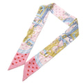 Hermes Twilly Scarf Brid Gala Love Heart Pattern Silk Pink