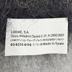 Loewe Mohair Wool Anagram Leather Patch Border Pattern Fringe Long Scarf — view 7