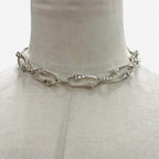 Gucci Chiodo Intertwined Chain Necklace Silver — view 2