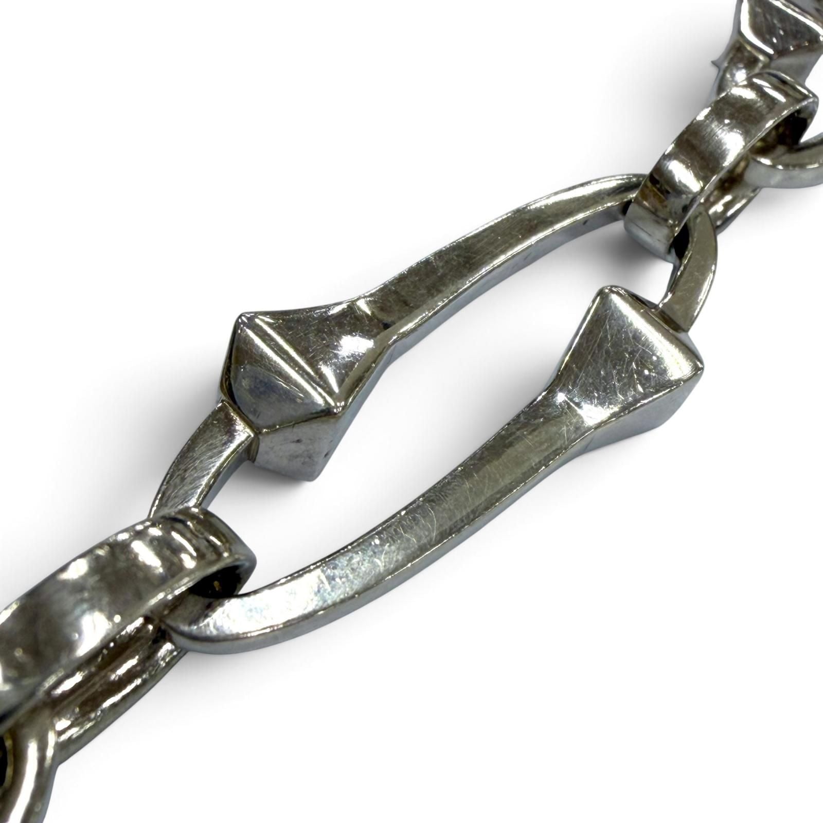 Gucci Chiodo Intertwined Chain Necklace Silver — view 3