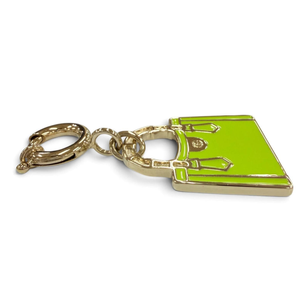 Gucci Bamboo Diana Metal Bag Charm Green Gold — view 5