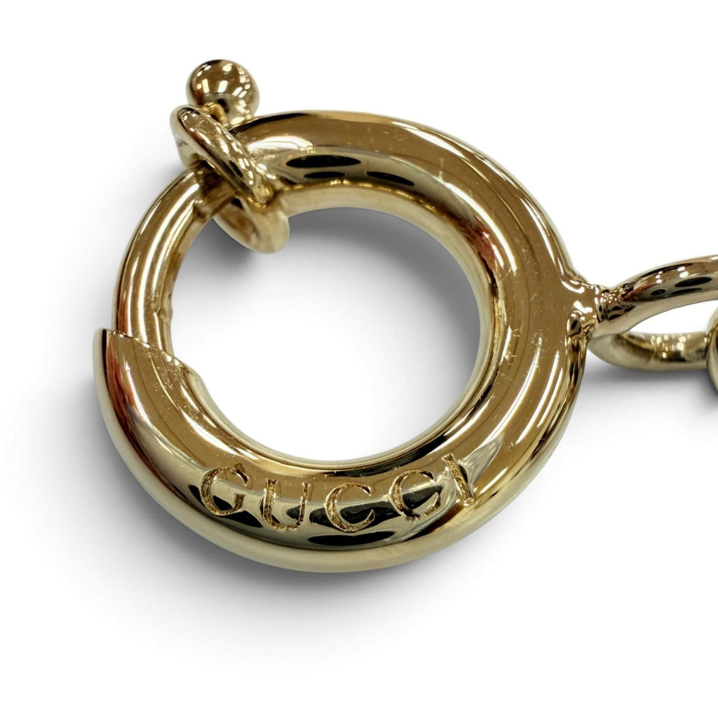 Gucci Bamboo Diana Metal Bag Charm Green Gold — view 7