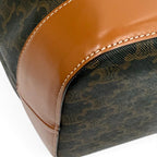 Celine Tan Brown Triomphe Medium Bucket Leather Shoulder Bag — view 8