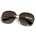 Gucci Interlocking G Glitter Square Sunglasses Gold Brown Eyewear